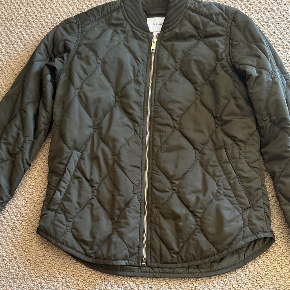 Old Navy Dark Green Quilted Jacket